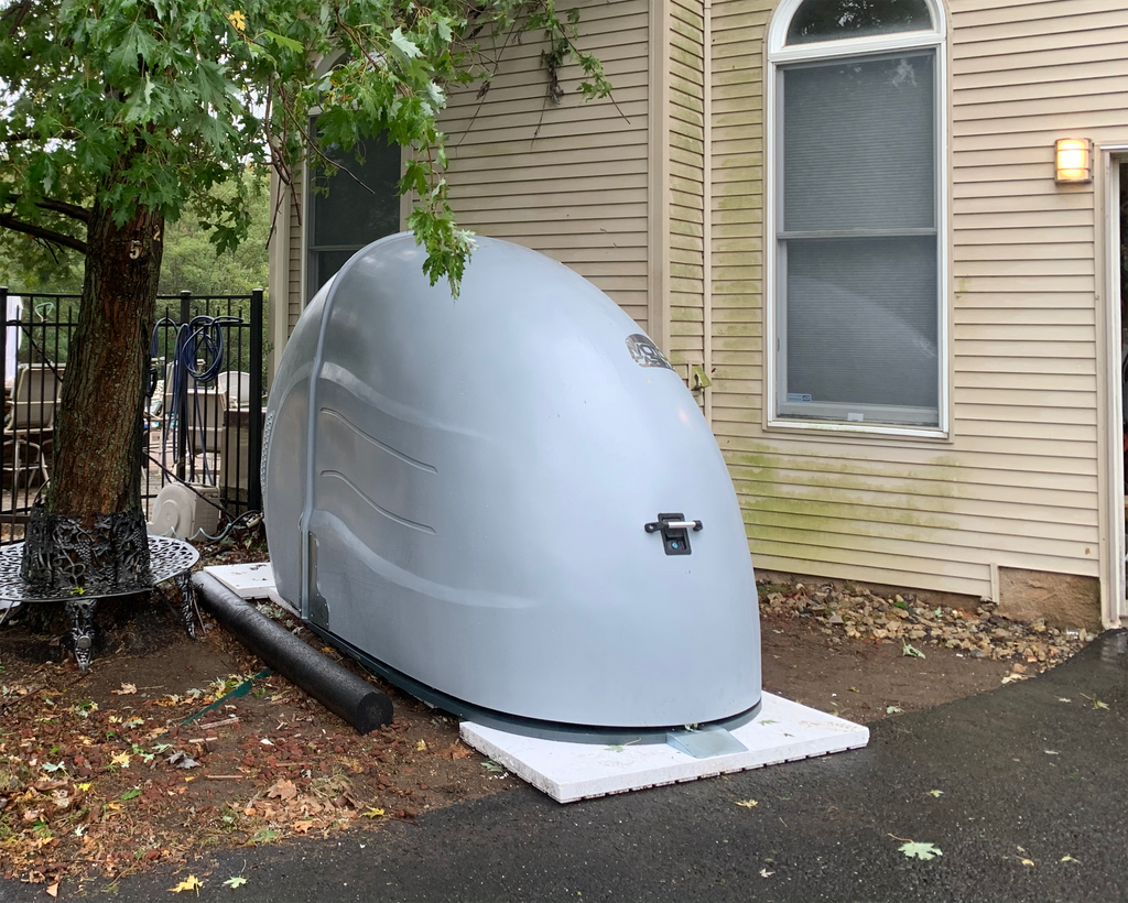Compact Motorcycle Storage MotoCabin Motorcycle Hard Shell Storage Solution